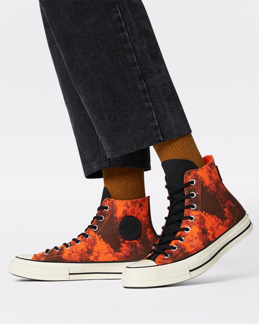 Men's Converse Chuck 70 GORE-TEX® High Top Shoes Orange / Black | AU 5C98ED